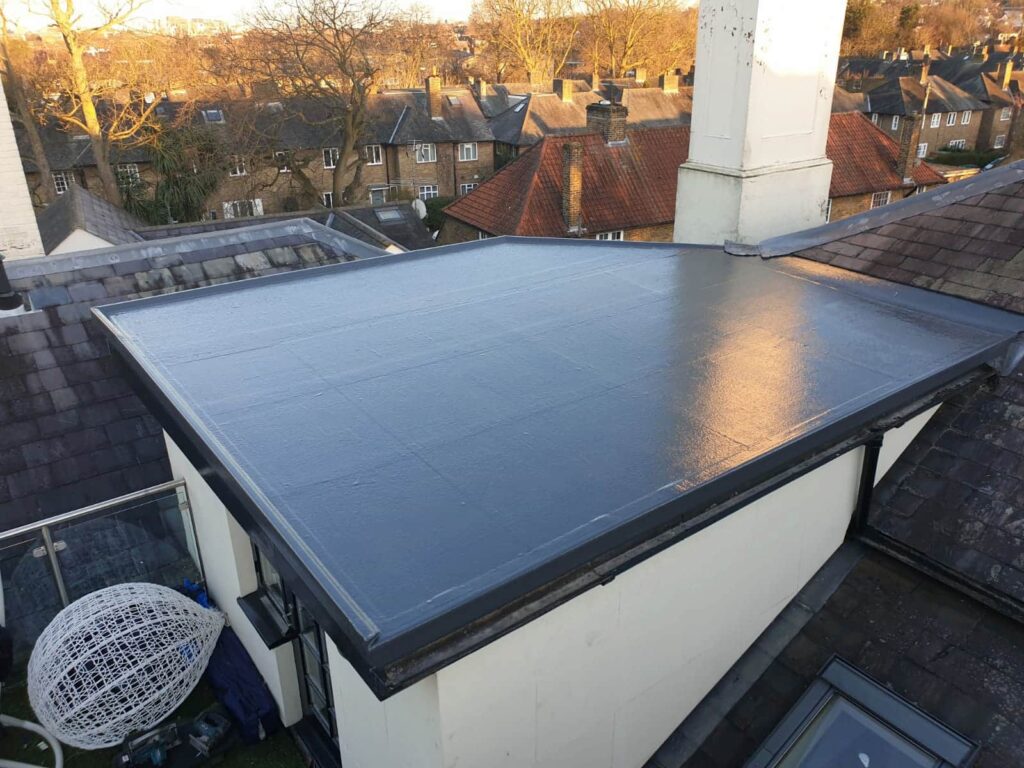 Single ply membrane roof near Shepperton